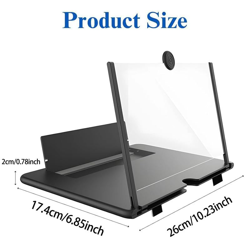 12"Mobile Phone Magnifier - Ultra-Hd Screen Magnifier for Easy TV Viewing Orientation for Landscapes Use Eye Protection Full-Screen Mobile Phone Magnification