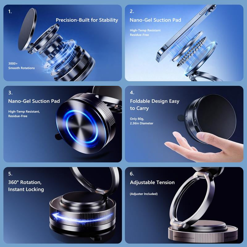 Holiday Haul Exclusive 6-In-1 Magnetic Charging Gift Set – 20W Fast-Charge Power Bank, Foldable Magnetic Stand, 20W USB-C Adapter, USB-C & Lightning Cables, Magnetic Ring & Suede Travel Pouch; Travel Kit for Iphone & Android, Perfect Holiday Gift