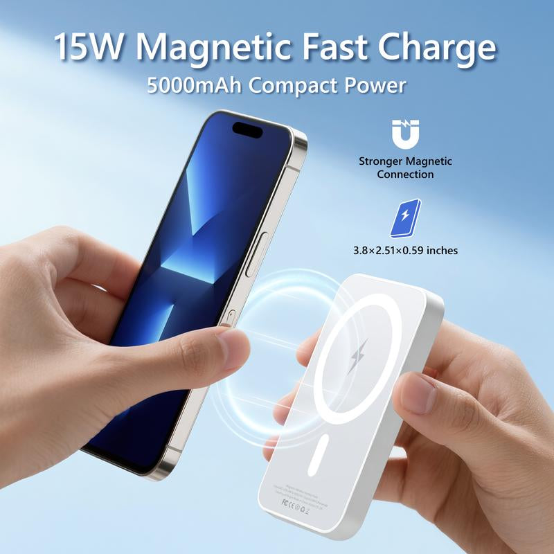 Holiday Haul Exclusive 6-In-1 Magnetic Charging Gift Set – 20W Fast-Charge Power Bank, Foldable Magnetic Stand, 20W USB-C Adapter, USB-C & Lightning Cables, Magnetic Ring & Suede Travel Pouch; Travel Kit for Iphone & Android, Perfect Holiday Gift