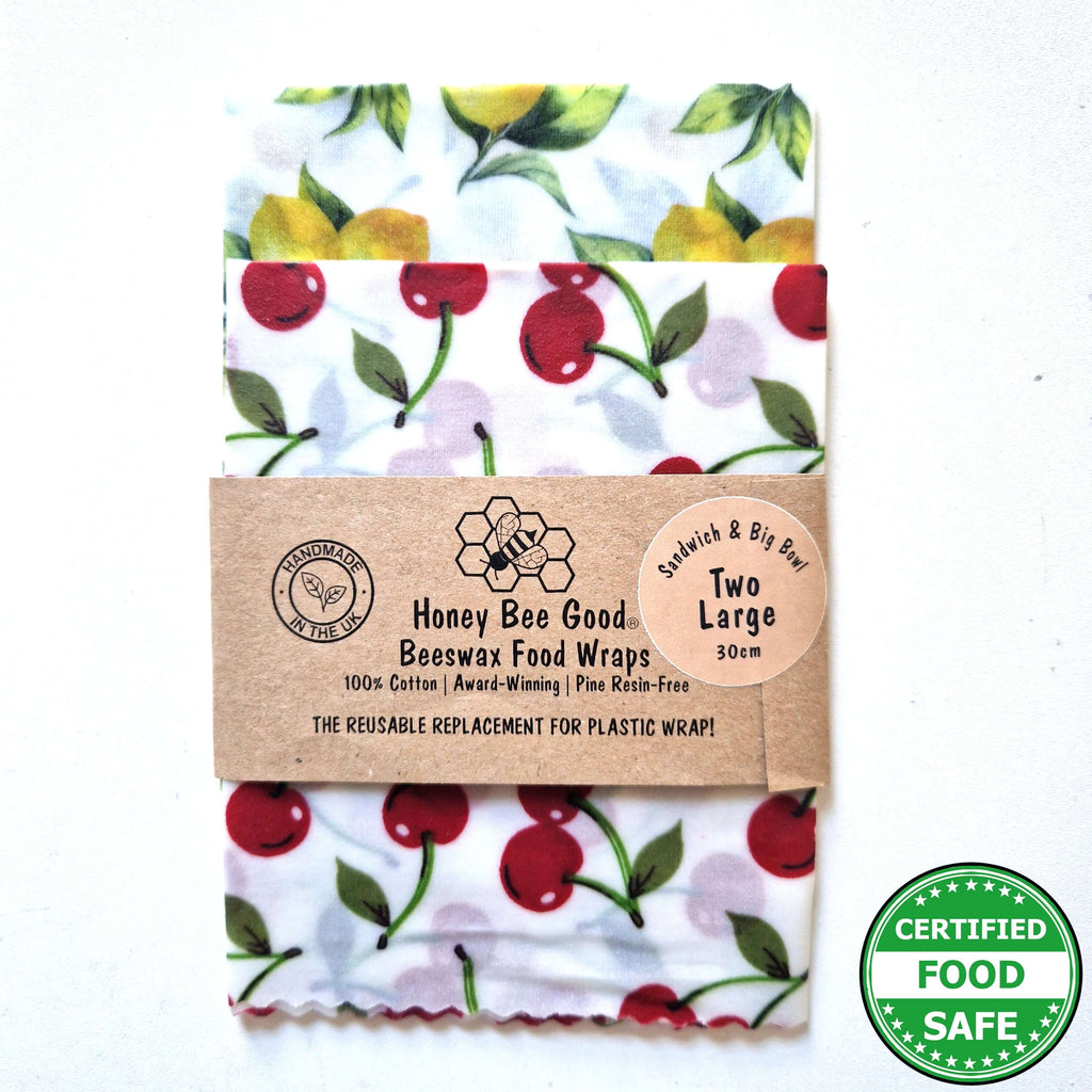 *Set of 2 Large Handmade Beeswax Wraps | Italian Kitchen-0