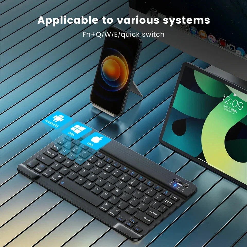 Bluetooth Wireless Keyboard & Mouse Combo for iPad Mac PC-2