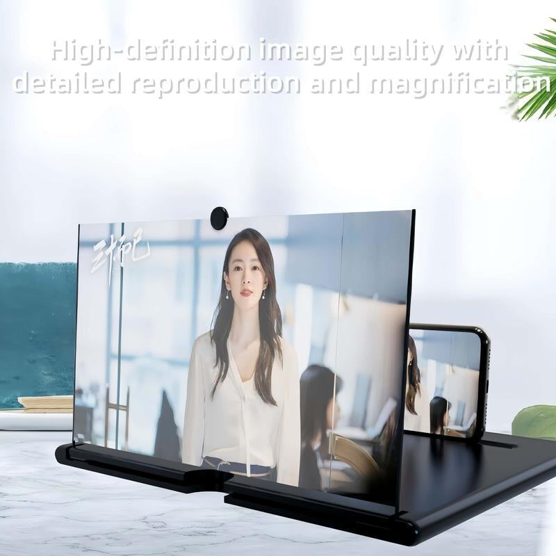 Mobile Phone Magnifier Ultra-Hd Screen Magnifier for Easy TV Viewing Dual Orientation for Landscapes and Portrait Use Eye Protection Full-Screen Mobile Phone Magnification